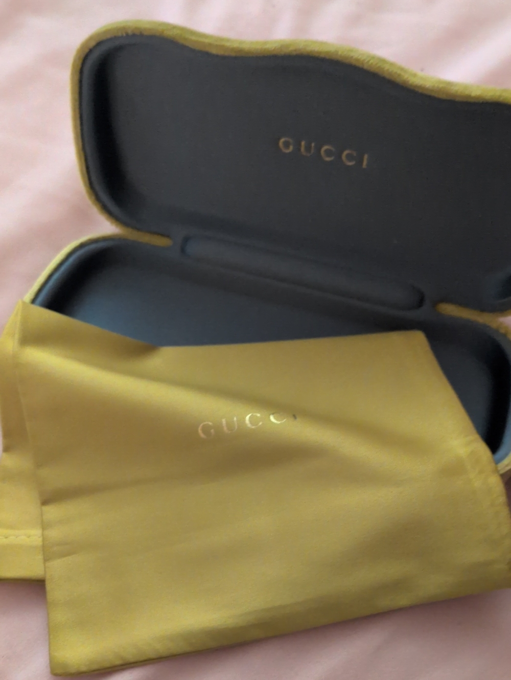 Gucci Case with Matching Silk Cleaning Cloth/Bag